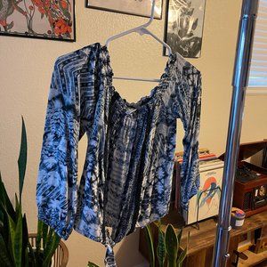 American Rag Size S Boho Blouse waist tie